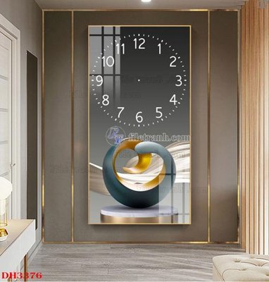 File tranh File tranh đồng hồ tráng gương DH3376 (gốc) chủ đề thành phố