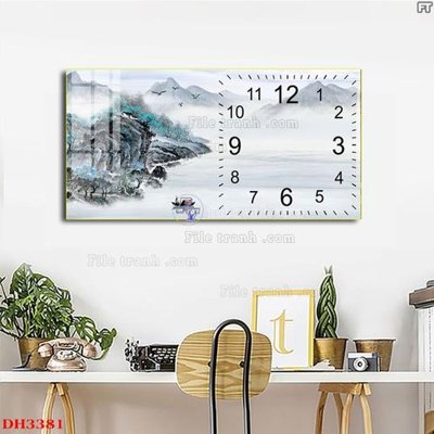 File tranh File tranh đồng hồ tráng gương DH3381 (ảnh gốc) không bị mờ