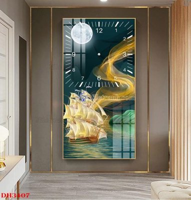 File gốc File tranh đồng hồ tráng gương DH3407 (chuẩn CMYK) cho nhà in