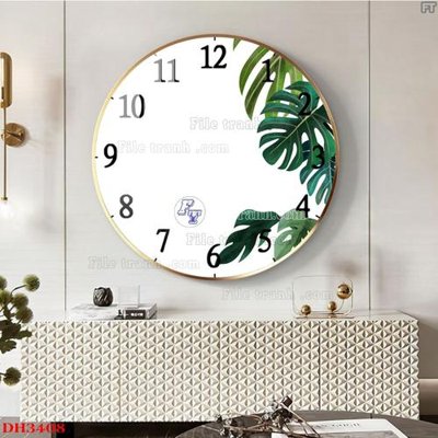 Cung cấp file tranh gốc File tranh đồng hồ tráng gương DH3408 độc quyền
