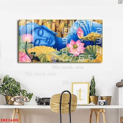 File gốc File tranh đồng hồ tráng gương DH3409 (chuẩn CMYK) cho nhà in