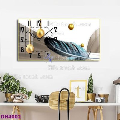 File tranh File tranh đồng hồ tráng gương hươu nai hiện đại FDH4002 (gốc) chủ đề trẻ em