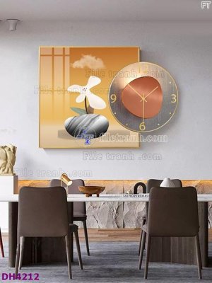 Tải file tranh File tranh đồng hồ tráng gương kiểu mới DH4212 (gốc) tại Filetranh.com