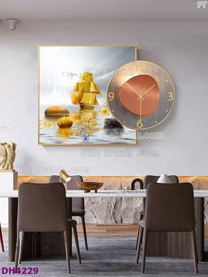 File gốc File tranh đồng hồ tráng gương kiểu mới DH4229 (in mica) làm bảng hiệu