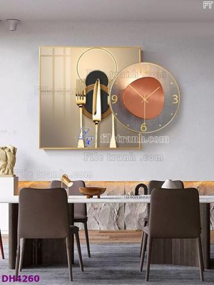 Tệp tin gốc File tranh đồng hồ tráng gương kiểu mới DH4260 (chất lượng cao) File tranh đồng hồ tráng gương kiểu mới DH4260