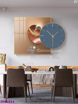File in mica File tranh đồng hồ tráng gương kiểu mới DH4311 (bản gốc) siêu trong