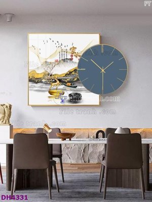 Tải file File tranh đồng hồ tráng gương kiểu mới DH4331 (gốc) để in ấn ngay