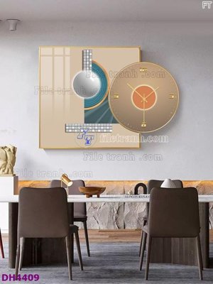 File gốc File tranh đồng hồ tráng gương kiểu mới DH4409 (chuẩn CMYK) cho nhà in