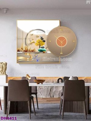 Mua file ảnh gốc File tranh đồng hồ tráng gương kiểu mới DH4411 (chất lượng cao)