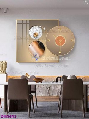 File PSD File tranh đồng hồ tráng gương kiểu mới DH4441 (chất lượng in ấn)