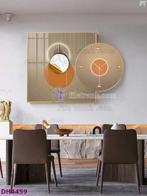 File PSD File tranh đồng hồ tráng gương kiểu mới DH4459 (nguyên bản) cho thiết kế