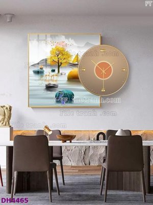 Mua file ảnh gốc File tranh đồng hồ tráng gương kiểu mới DH4465 (chất lượng cao)