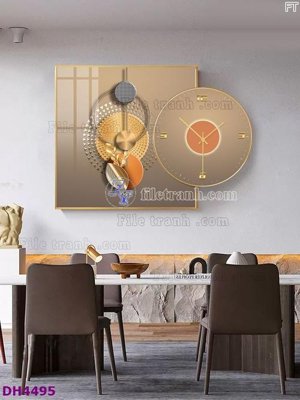 Tải file gốc File tranh đồng hồ tráng gương kiểu mới DH4495 (in khổ lớn) quảng cáo