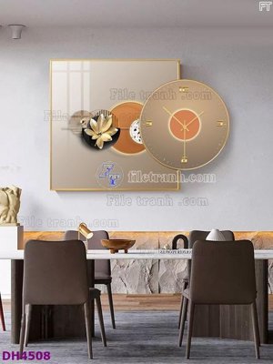 File tranh File tranh đồng hồ tráng gương kiểu mới DH4508 (ảnh gốc) độc quyền