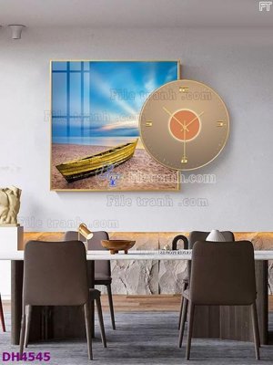 File gốc in tráng gương File tranh đồng hồ tráng gương kiểu mới DH4545 chi tiết