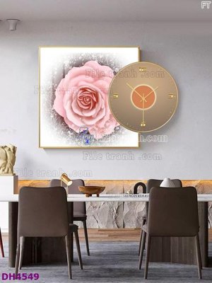 File ảnh File tranh đồng hồ tráng gương kiểu mới DH4549 (gốc) in backdrop sự kiện
