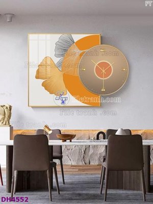 File PSD File tranh đồng hồ tráng gương kiểu mới DH4552 (bản gốc) chất lượng nhất