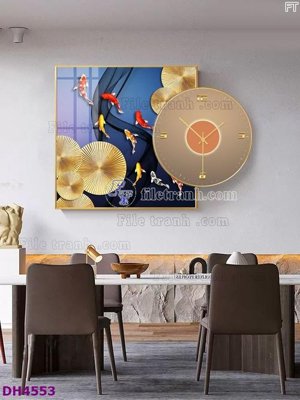 Tệp tin gốc File tranh đồng hồ tráng gương kiểu mới DH4553 (dùng cho in ấn) chuyên nghiệp