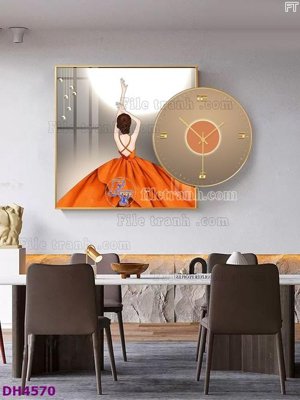 Tệp tin gốc File tranh đồng hồ tráng gương kiểu mới DH4570 (chất lượng) File tranh đồng hồ tráng gương kiểu mới DH4570