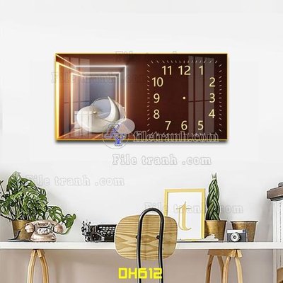 Tải file tranh File tranh đồng hồ tráng gương DH612 (ảnh gốc) ngay