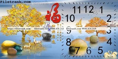 File gốc tranh đồng hồ DH7003 (vector) cho in ấn