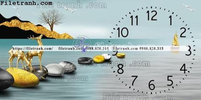 Ảnh gốc tranh đồng hồ DH7005 (siêu chi tiết) để in ấn