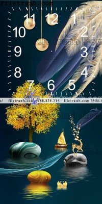 File gốc tranh đồng hồ DH7007 (in mica) cắt laser