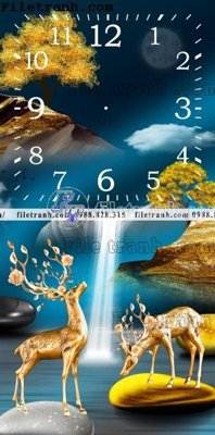 Ảnh gốc tranh đồng hồ DH7015 (độ nét cao) in mica