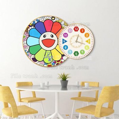 File tranh in mica Tranh đồng hồ doremon lồng tròn DH7204 (độ phân giải cao)