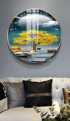 File tranh gốc File tranh đồng hồ tráng gương DH819 (bản quyền) độc đáo