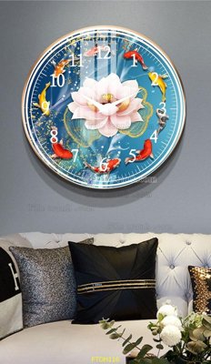 File gốc File tranh đồng hồ tráng gương FTDH116 (in lụa) tranh thuận buồm