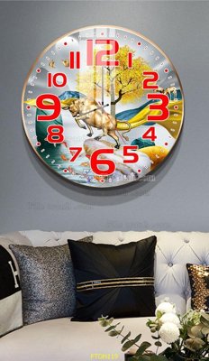 File tranh File tranh đồng hồ tráng gương FTDH119 (bản gốc) trang trí văn phòng