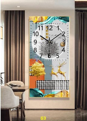 File gốc File tranh đồng hồ tráng gương G3 (phong cách) tối giản