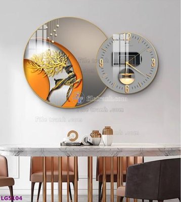 Tải file gốc File tranh đồng hồ tráng gương tròn lồng ghép LG5104 (bản PSD) đầy đủ layer