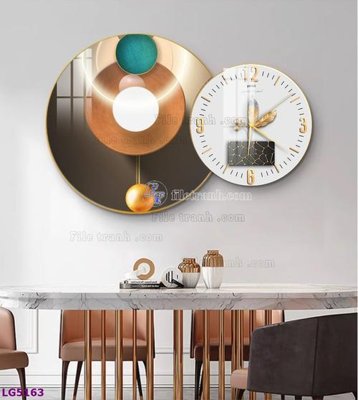 Tải file File tranh đồng hồ tráng gương tròn lồng ghép LG5163 (gốc) làm file in ấn