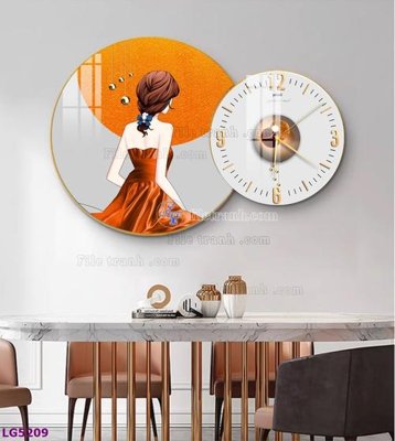 Tải file gốc File tranh đồng hồ tráng gương tròn lồng ghép LG5209 (bản PSD) gốc