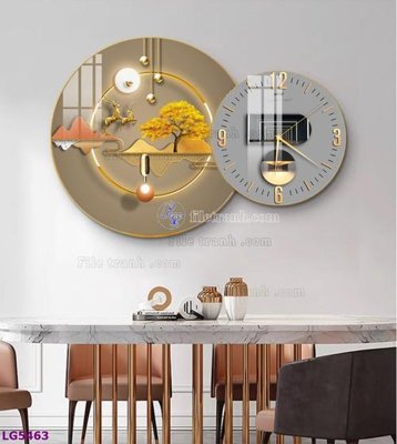 Tải file gốc File tranh đồng hồ tráng gương tròn lồng ghép LG5463 (bản PSD) chỉnh sửa được