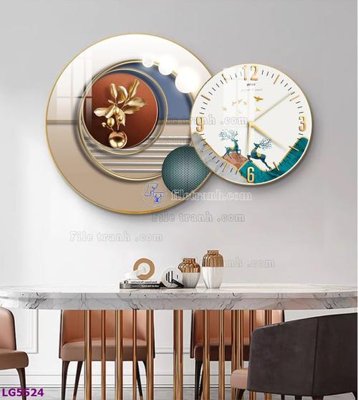 Tải file gốc File tranh đồng hồ tráng gương tròn lồng ghép LG5524 (bản PSD) còn layer