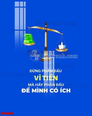 File gốc File tranh động lực TDL6055 (in lụa) trang trí tường