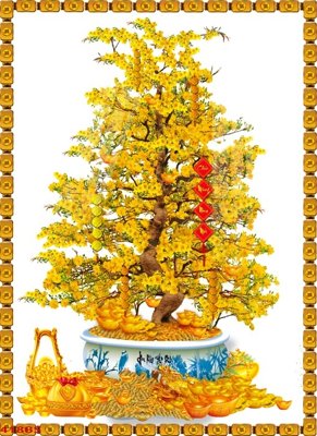 Download file gốc File tranh chậu mai bonsai 418BS (in mica) trang trí