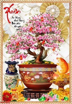 Mua file gốc File tranh chậu mai bonsai 441BS (PSD) tại Filetranh.com