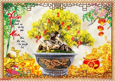 Mua file tranh gốc File tranh chậu mai bonsai 506BS tại Filetranh.com