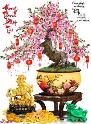 Download file File tranh chậu mai bonsai 509BS (gốc) in mica cao cấp