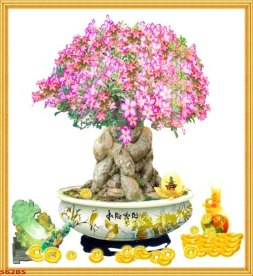 Download file File tranh chậu mai bonsai 562BS (gốc) in mica đèn LED