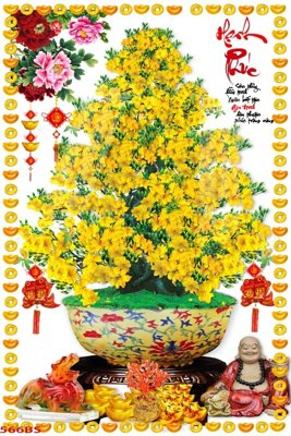 Download file File tranh chậu mai bonsai 566BS (gốc) in mica ốp bếp