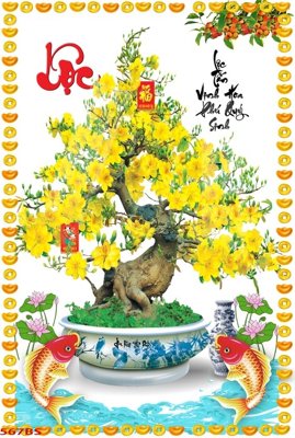 Mua file gốc File tranh chậu mai bonsai 567BS (PSD) tại Filetranh.com