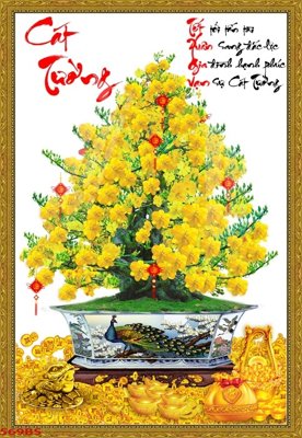 Tải file File tranh chậu mai bonsai 569BS (gốc) chủ đề phong thủy