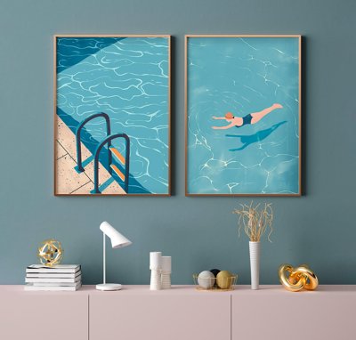 Tải file File tranh bộ nhiều tấm in nhà hàng khách sạn tối giản A1003 (ảnh gốc) in gạch 3D