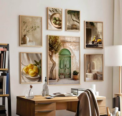 File tranh File tranh bộ nhiều tấm in nhà hàng khách sạn tối giản A1023 (ảnh gốc) cho in ấn kỹ thuật số