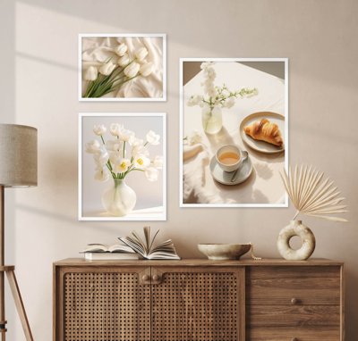 File gốc File tranh bộ nhiều tấm in nhà hàng khách sạn tối giản A1029 (in 3D) cho trang trí